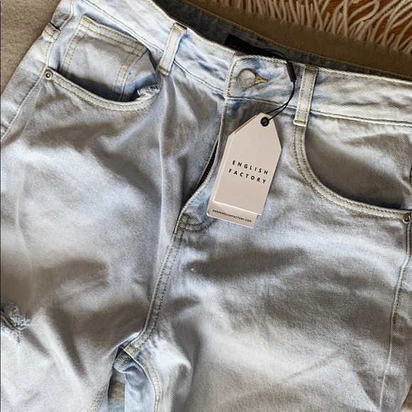 English factory high-rise boyfriend jeans size 28 - Picture 3 of 5